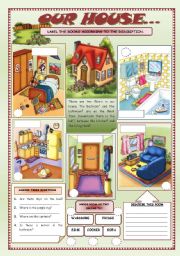 English Worksheet: OUR HOUSE (3)