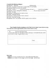 English worksheet:    accommodation