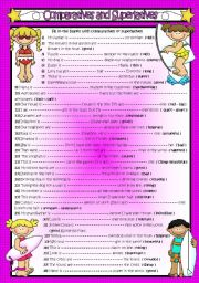 Comparatives and Superlatives PART-2  ( B&W included )