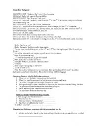 English Worksheet: hotel reservation