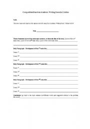 English Worksheet: Composition Based on Academic Writing Essential Outline