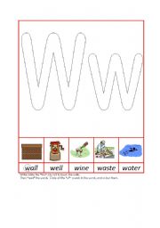 English worksheet: Phonic Recognition Ww