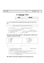 A language test for the Moroccan bac students