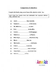 English worksheet: Adjectives