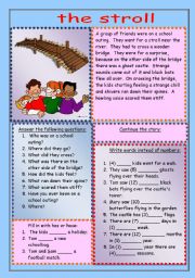 English Worksheet: The stroll