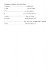 English worksheet:  Present Perfect  - complete the sentences