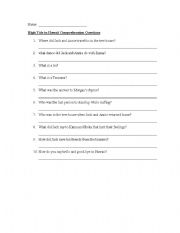 English worksheet: High Tide in Hawaii 