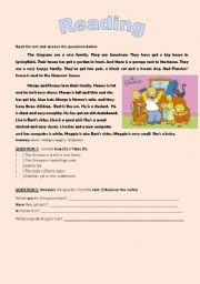 English Worksheet: TEST-6th grade - Family-Has-to be- possessive
