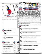 English Worksheet: RC Series_Level 01_Country Edition 33 Liechtenstein (Fully Editbale + Key)