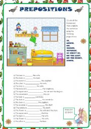 English Worksheet: PREPOSITIONS OF PLACE