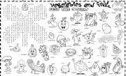 English Worksheet: vegetables and fruit