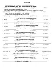 English Worksheet: The Odd One Out