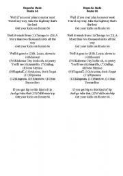 English Worksheet: Route 66