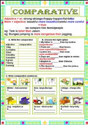 English Worksheet: comparative