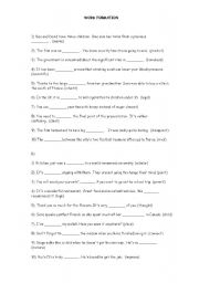 Word Formation Worksheet