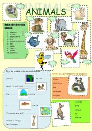 English Worksheet: Animals