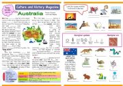 Culture and History Magazine (2) - Australia - Present and Past Simple