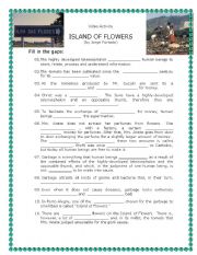 English Worksheet: Video Activity - Short film Island of Flowers (Environment)