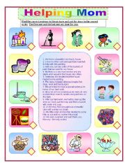 English Worksheet: Helping Mom