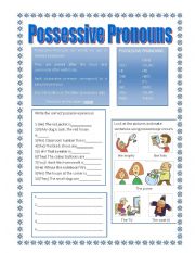 English Worksheet: Possessive Pronouns