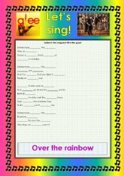 English Worksheet: GLEE SERIES SONGS FOR CLASS! S01E22  ***SEASON FINALE***  THREE SONGS  FULLY EDITABLE WITH KEY!  PART 2/2