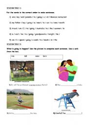 English Worksheet: be going to exercises