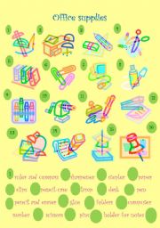 English Worksheet: Office supplies