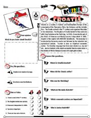 English Worksheet: RC Series_Level 01_Country Edition 34 Croatia (Fully Editable + Key)