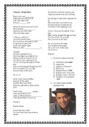 Verb tenses with Bruno Mars Grenade