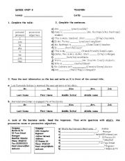 English Worksheet: Possessives