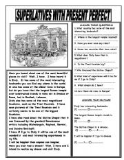 English Worksheet: SUPERLATIVES WITH PRESENT PERFECT