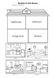 English Worksheet: Parts of the house