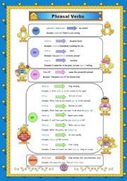 English Worksheet: Phrasal Verbs Poster