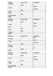 Irregular Verbs