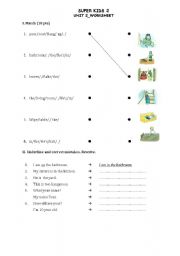 English worksheet: our hourse