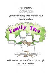English Worksheet: Learn Family Tree