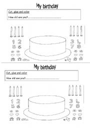 English Worksheet: birthday