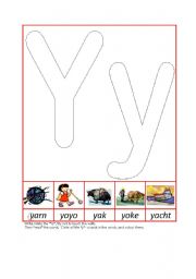 English worksheet: Phonic Recognition Yy