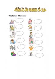 English worksheet: health