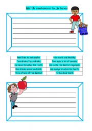 English worksheet: sentences matching