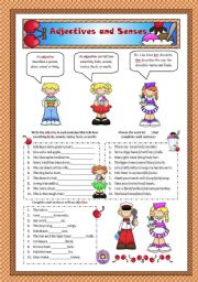 English Worksheet: Adjectives and Senses