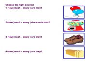 English Worksheet: how much - how many 