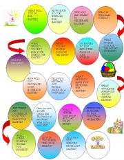 English Worksheet: Easter Boardgame