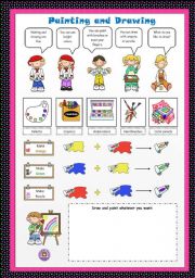 English Worksheet: Painting and Drawing