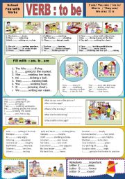 English Worksheet: Verb / to be 