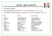 English Worksheet: Making arrangements