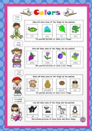 English Worksheet: Colors 2