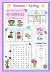 English Worksheet: Seasons - Spring