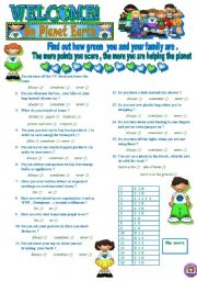 English Worksheet: HOW GREEN ARE YOU -QUIZ