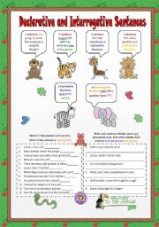 English Worksheet: Declarative and Interrogative Sentences